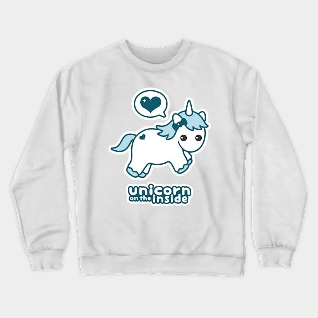 Unicorn on the Inside Crewneck Sweatshirt by sugarhai